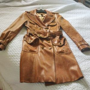 Coach Leather Trench SZ 8